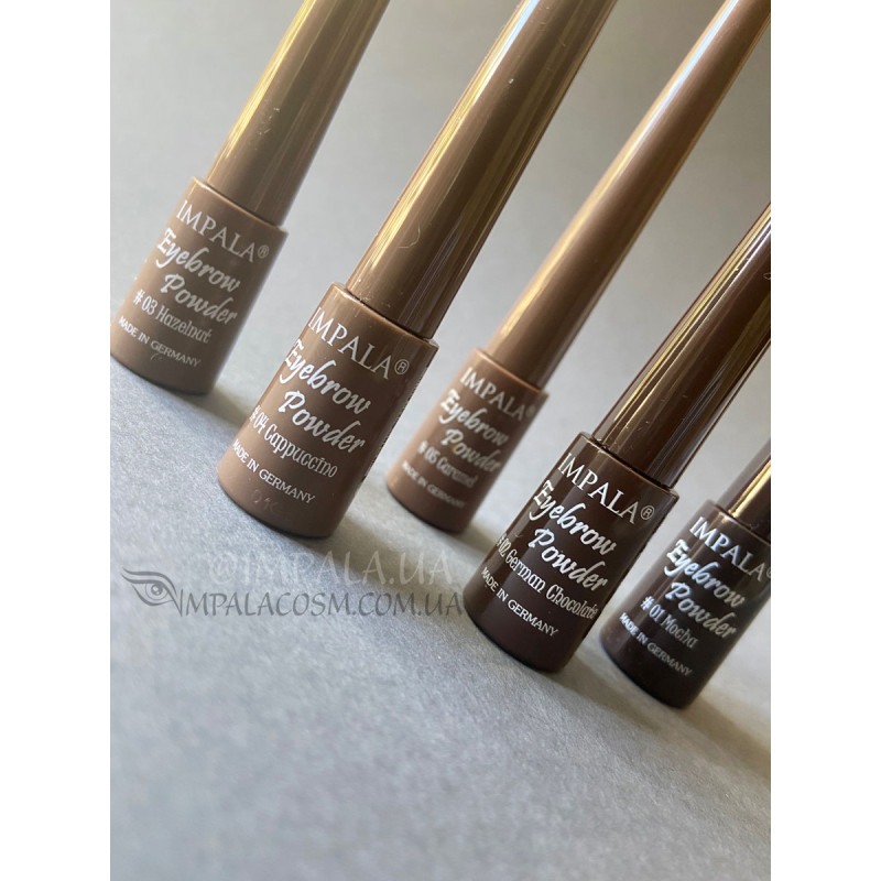 Тіні для брів з аплікатором IMPALA Eyebrow Powder колір №02 German Chocolate