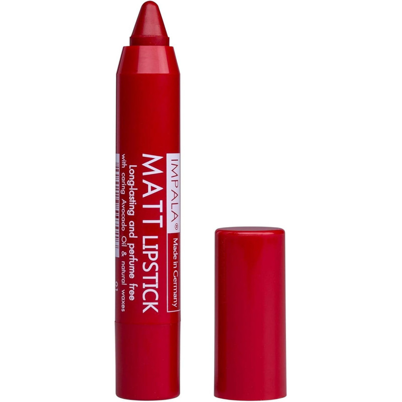 IMPALA MATT LIPSTICK №01 Chili Red | Помада Автоматична | Стійка матова губна помада | Зволожуюча помада з високою пігментацією | Кремова текстура з ефектом бальзаму
