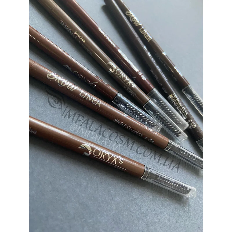 Карандаш для бровей механический ORYX Brow Liner №604 Deep Brown